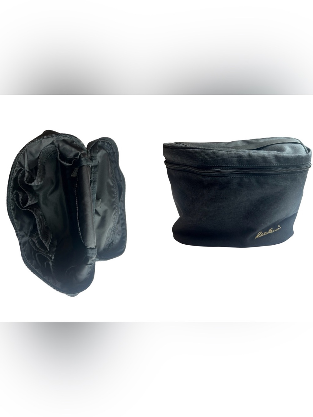 Eddie Bauer Travel Toiletry Bag Nylon Multi‑Pocket Black